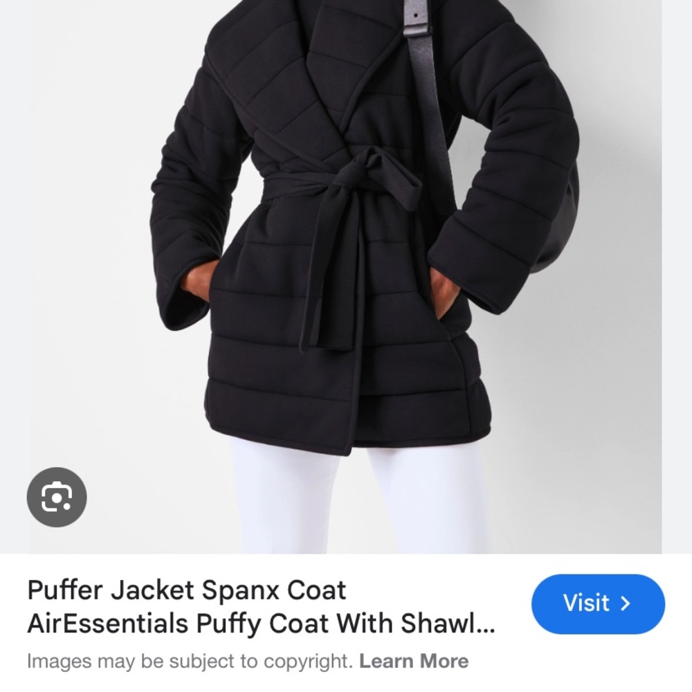 SPANX Elegant Black Puffer Coat